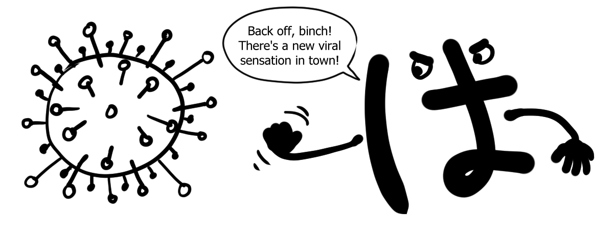 The は particle accosting a virus.