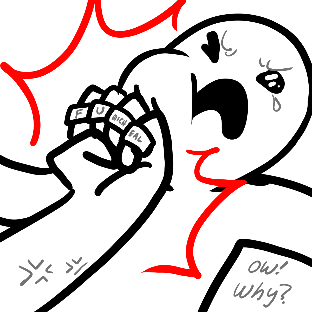 This IS a fist punching Micheal.