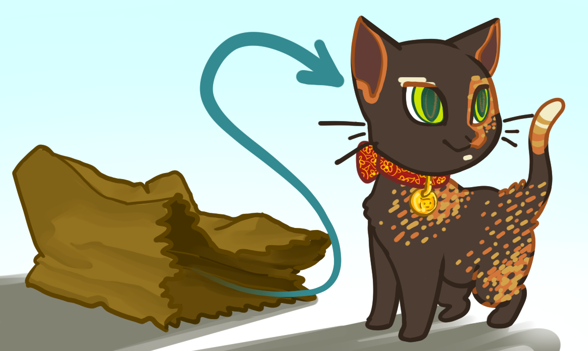 The cat is literally out of the bag. I am not being creative here.